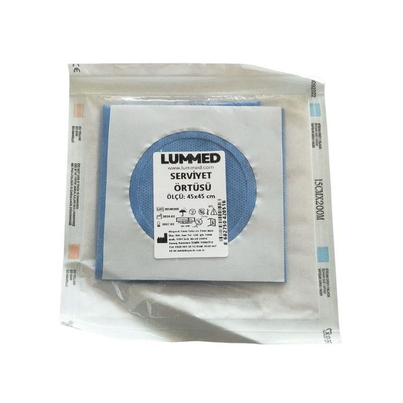 LUMMED - SERVİYET STERİL DELİKLİ YAPIŞKANLI ÖRTÜ 45x45
