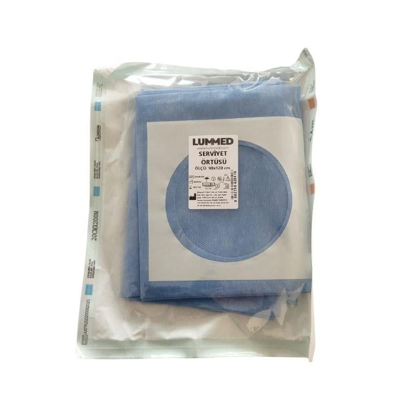 LUMMED - SERVİYET STERİL DELİKLİ YAPIŞKANLI ÖRTÜ 90X120