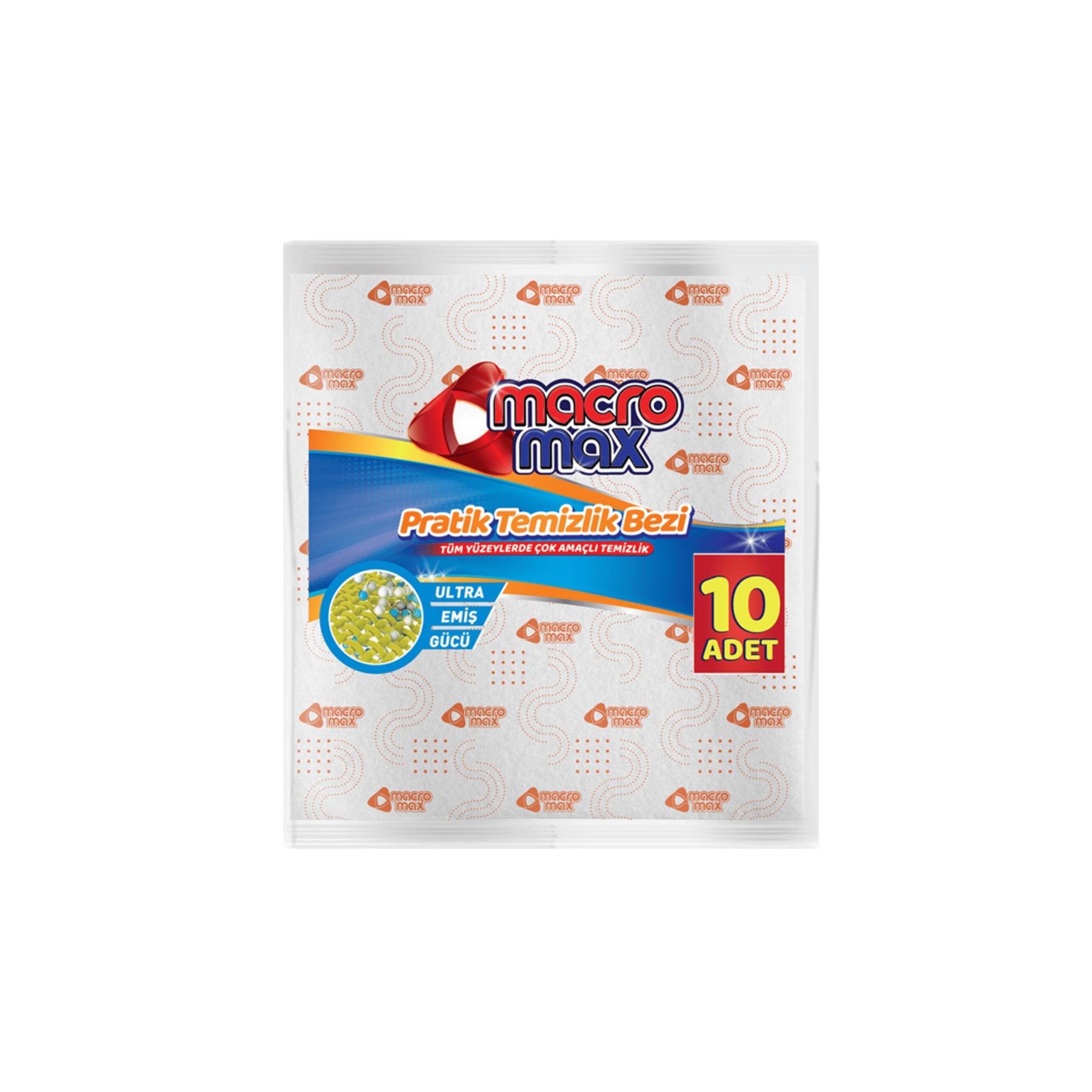 MACROMAX - TEMİZLİK BEZİ PRATİK 10 ADETLİ 1 PAKET