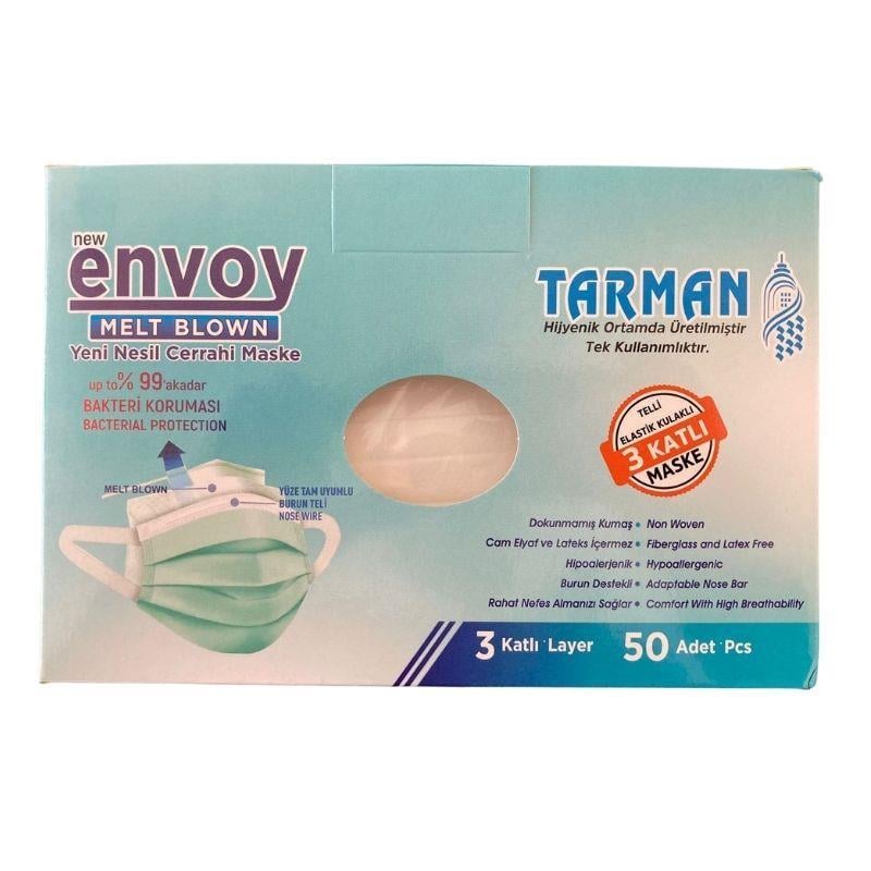 MASKE GENİŞ LASTİKLİ 3KATLI MELTBLOWN BEYAZ 50 ADET
