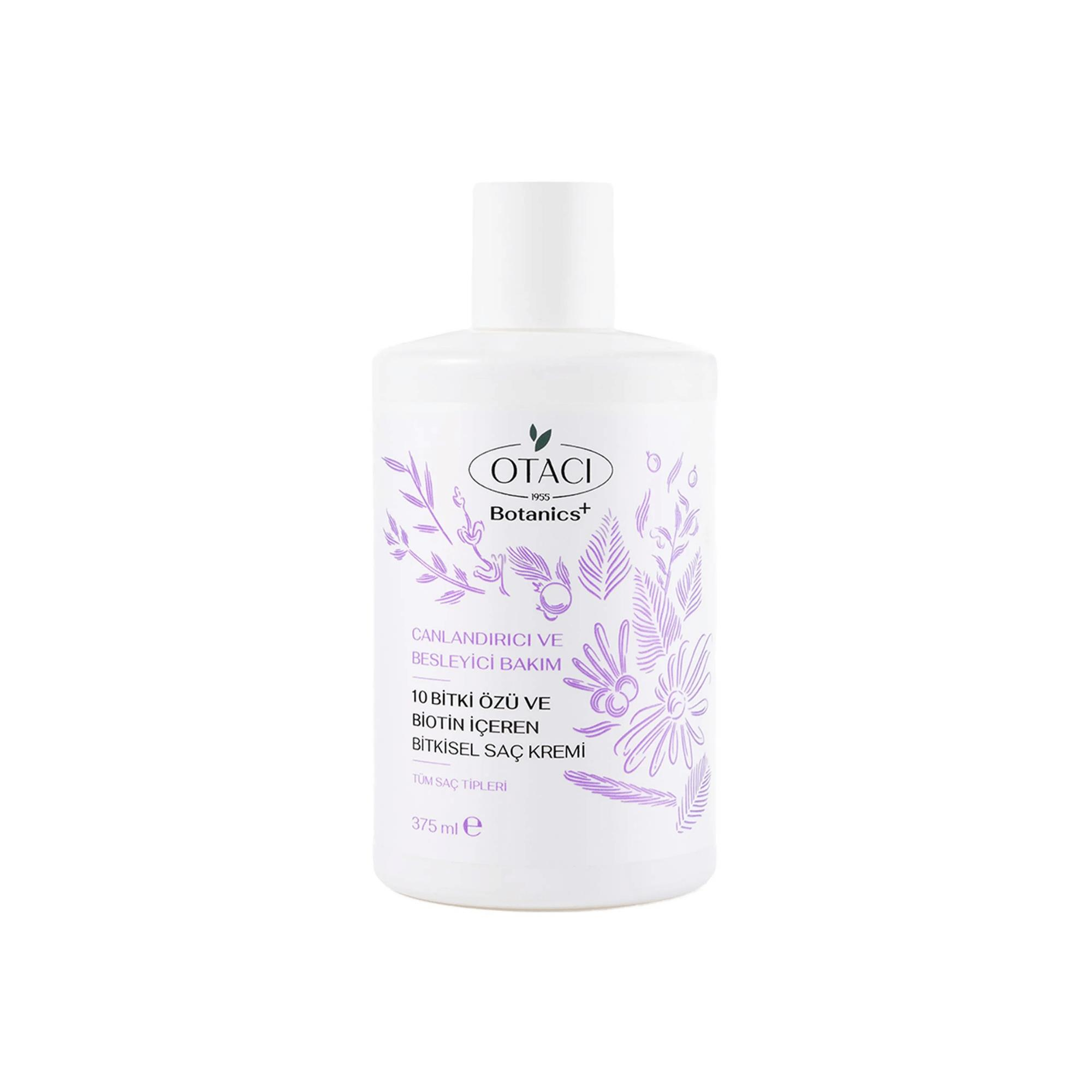 OTACI - BOTANİCS SAÇ KREMİ CANLANDIRICI BESLEYİCİ BİOTİN İÇEREN BİTKİSEL TÜM SAÇLAR 375 ML