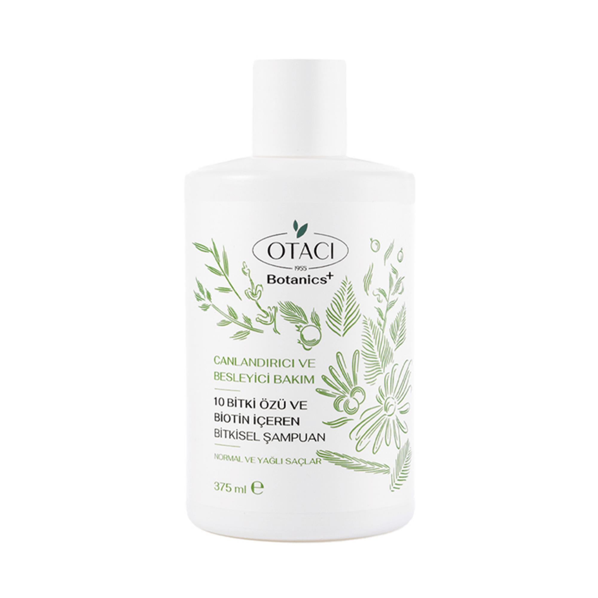OTACI - BOTANİCS ŞAMPUAN CANLANDIRICI BESLEYİCİ BİTKİSEL NORMAL VE YAĞLI SAÇLAR 375 ML