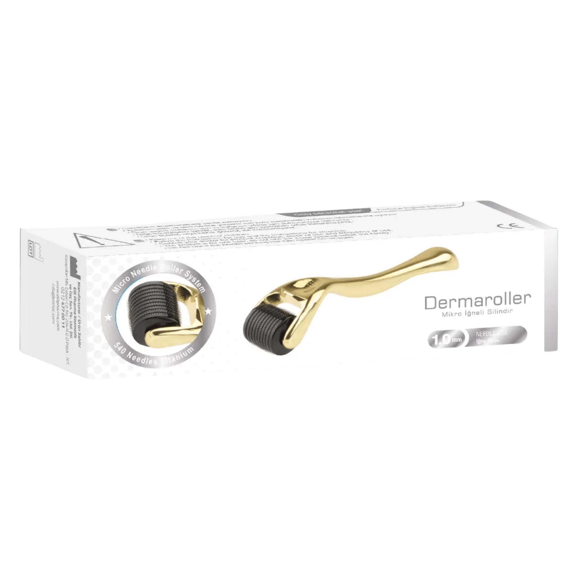 PHARMA - SAÇ 1.0 DERMAROLLER 540 TİTANYUM İĞNELİ GOLD