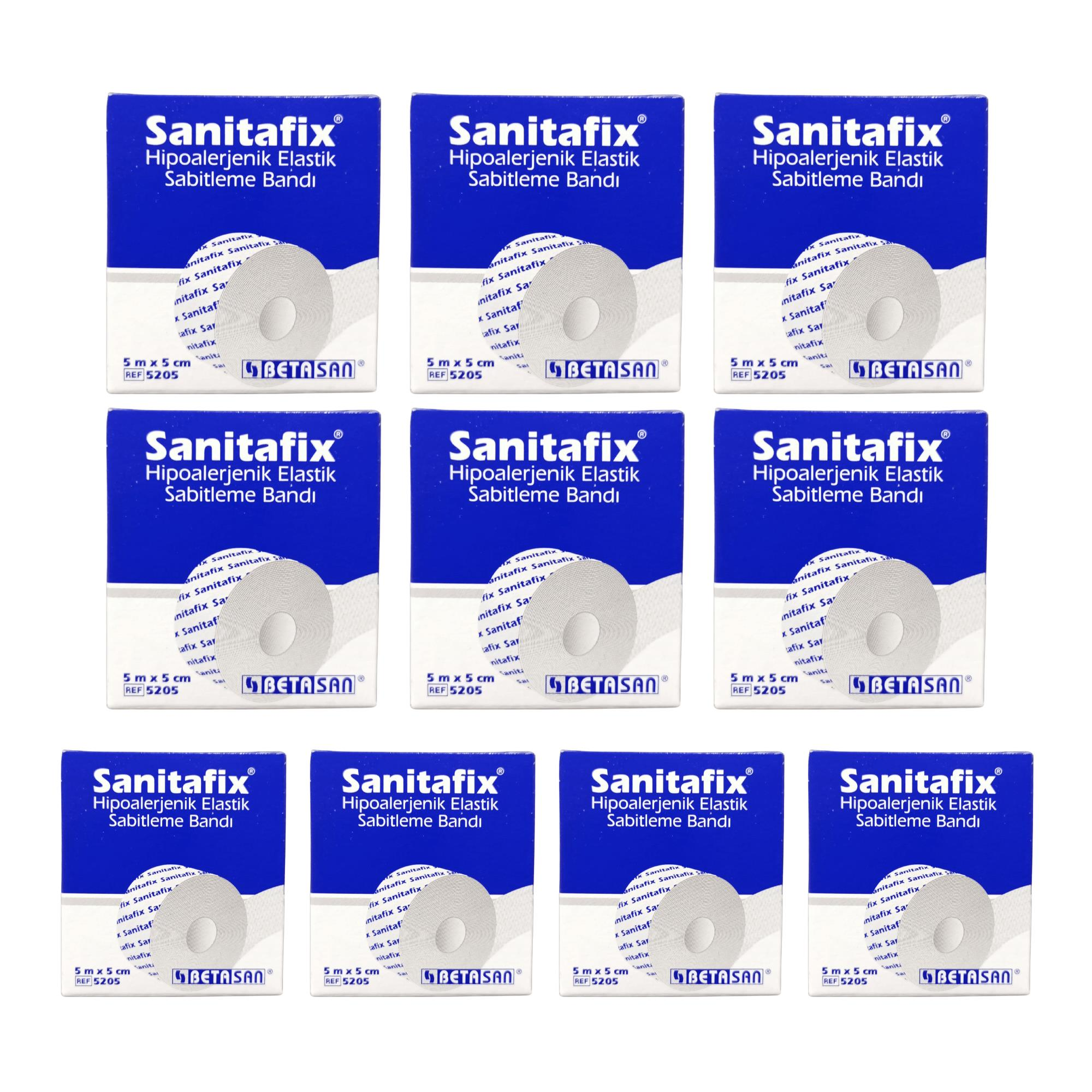 SANİTAFİX - HİPOALERJENİK ESNEK FLASTER 5CM X 5CM REF:5205 - 10 ADET