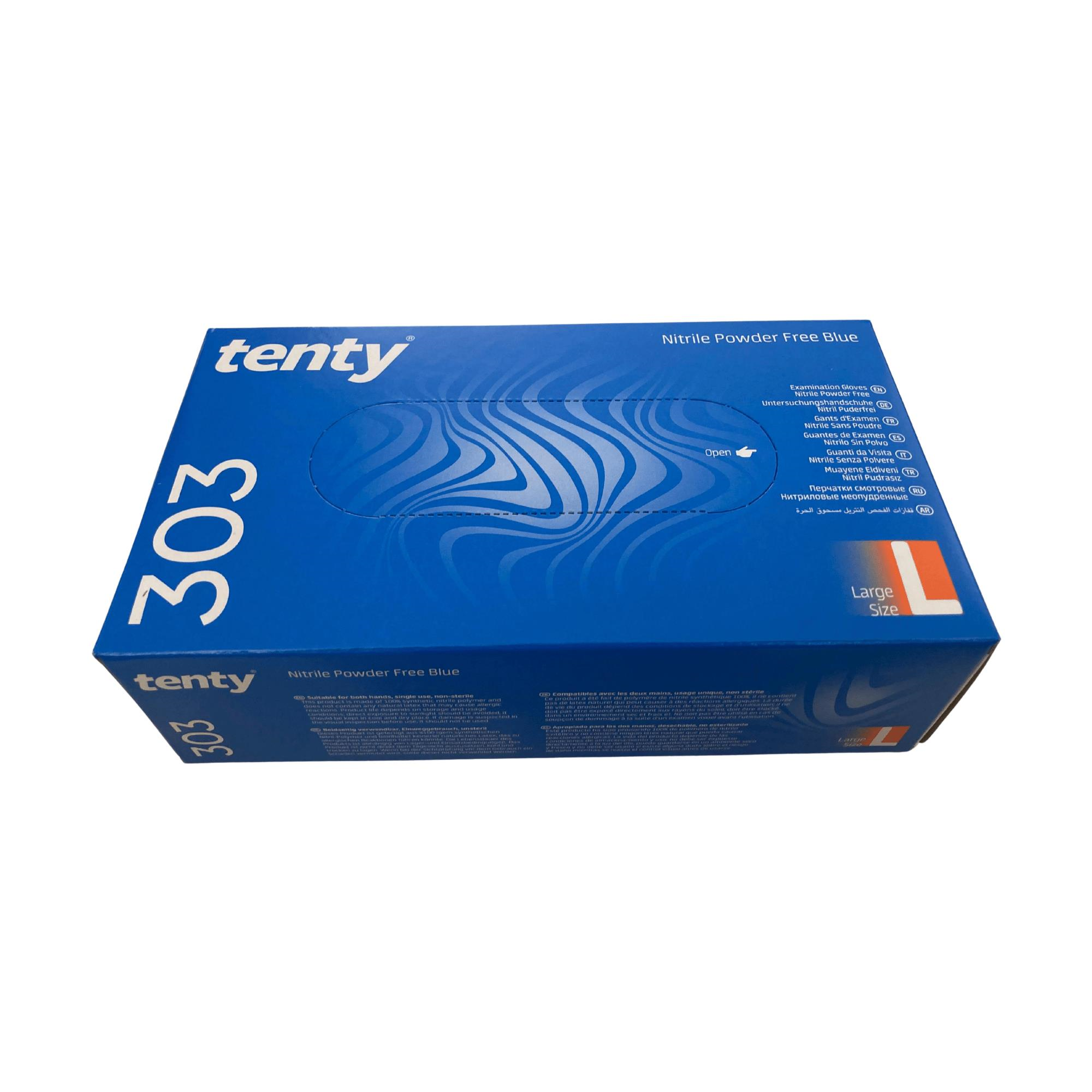 TENTY - MUAYENE ELDİVENİ 303 NİTRİL MAVİ LARGE 100LÜ 1 PAKET
