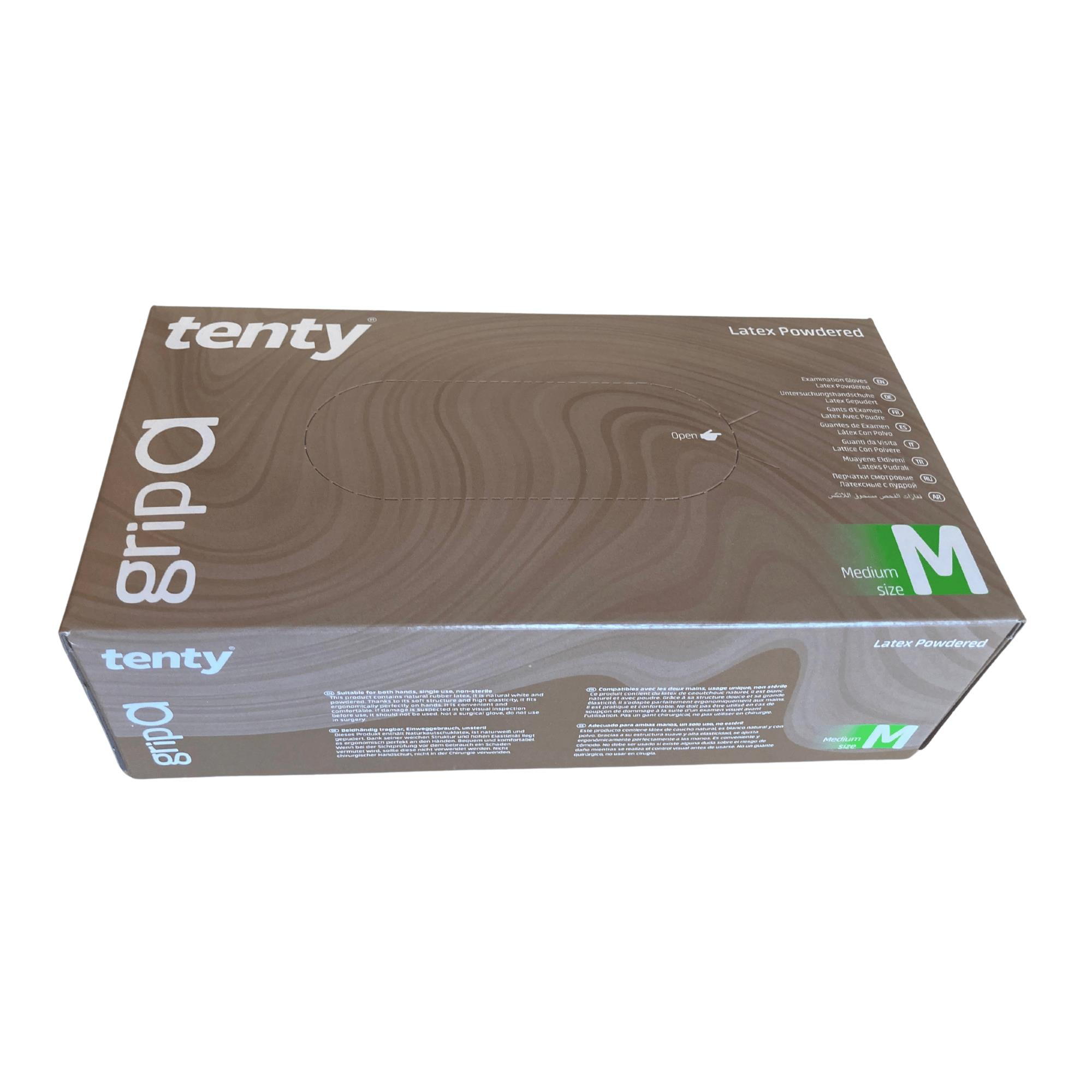 TENTY - MUAYENE ELDİVENİ GRİP A PUDRALI LATEKS MEDİUM 100LÜ 1 PAKET