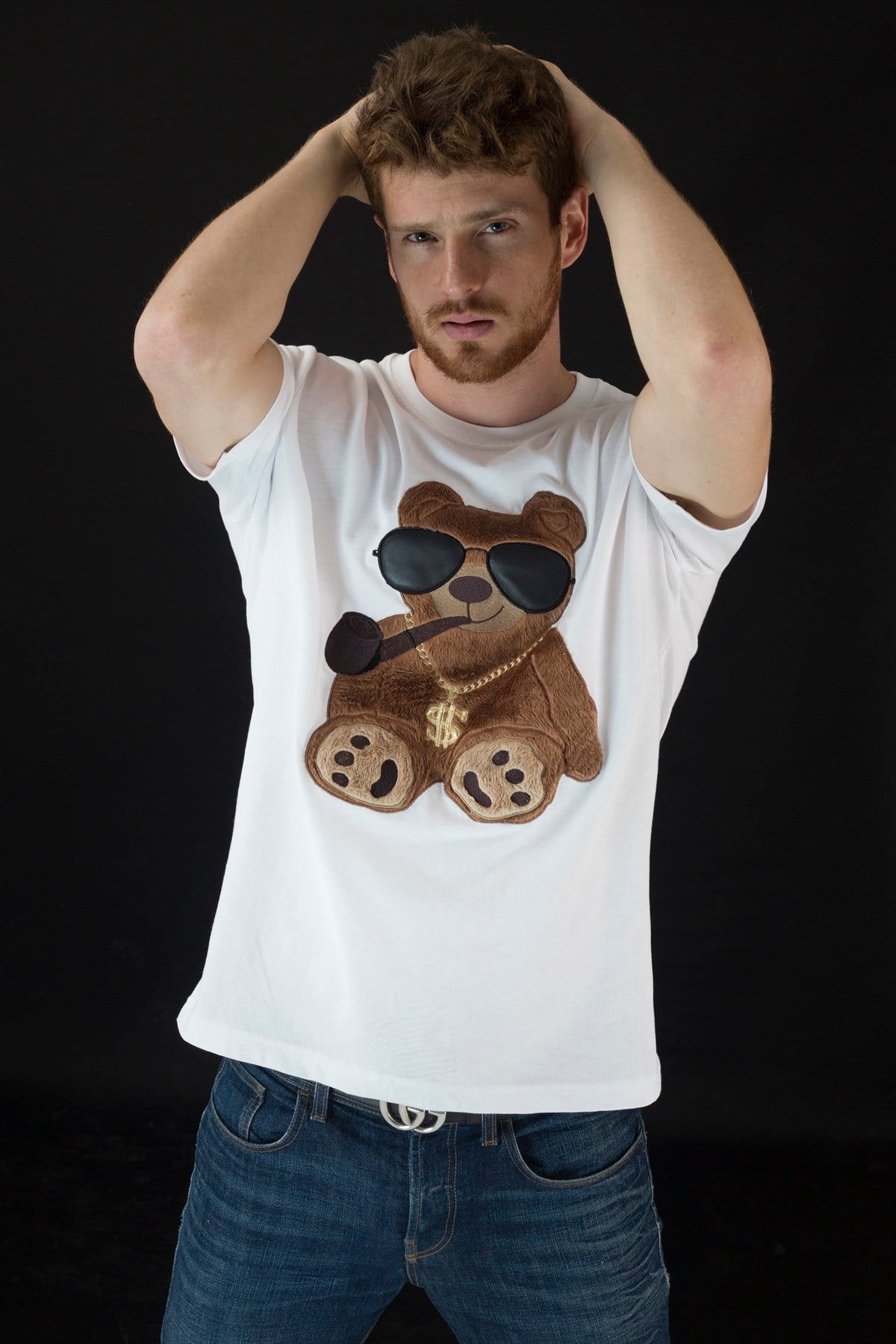 EMBROIDERED TEDDY BEAR Tshirt