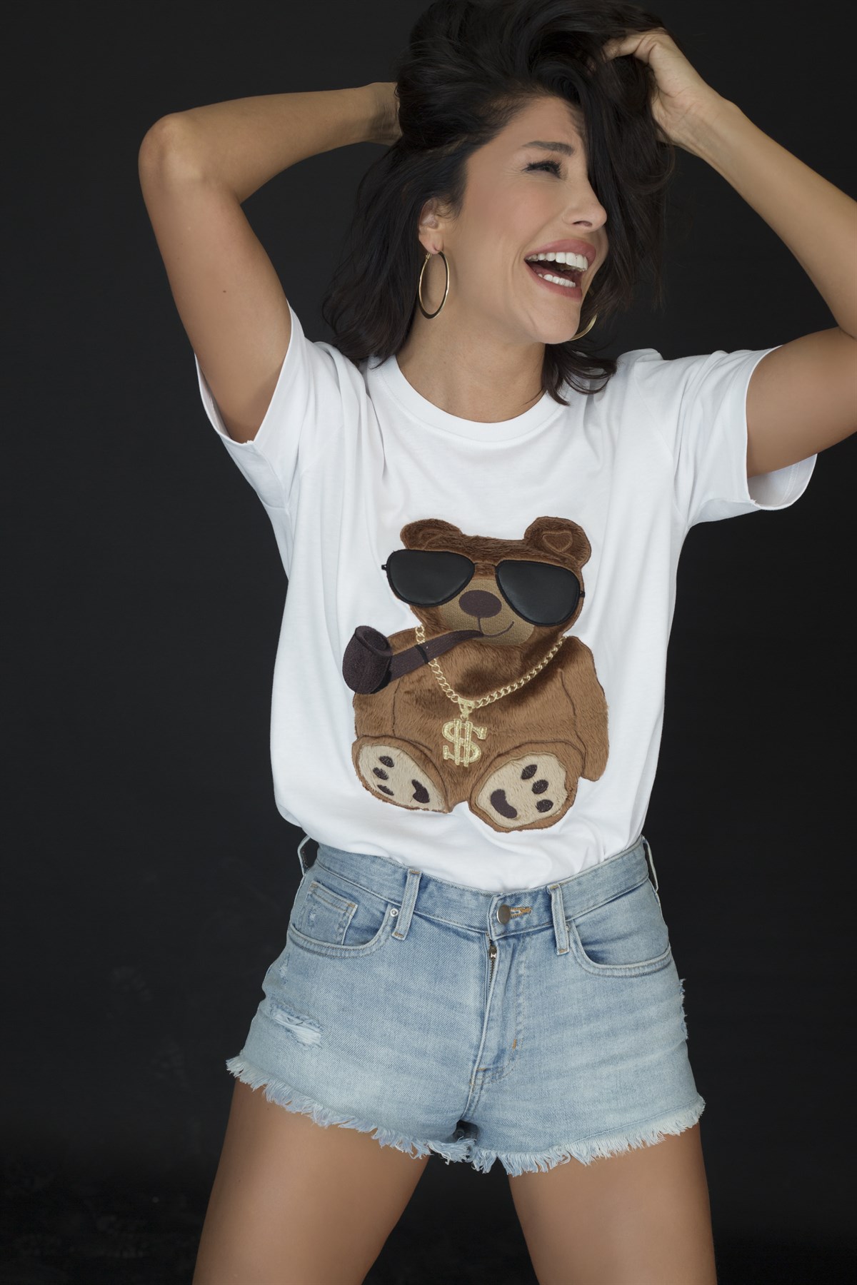 EMBROIDERED TEDDY BEAR Tshirt