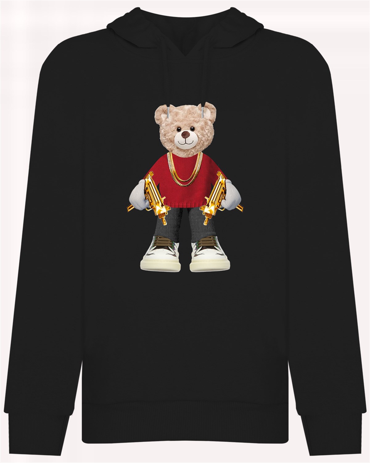 PRINTED TEDDY BEAR  hoodie