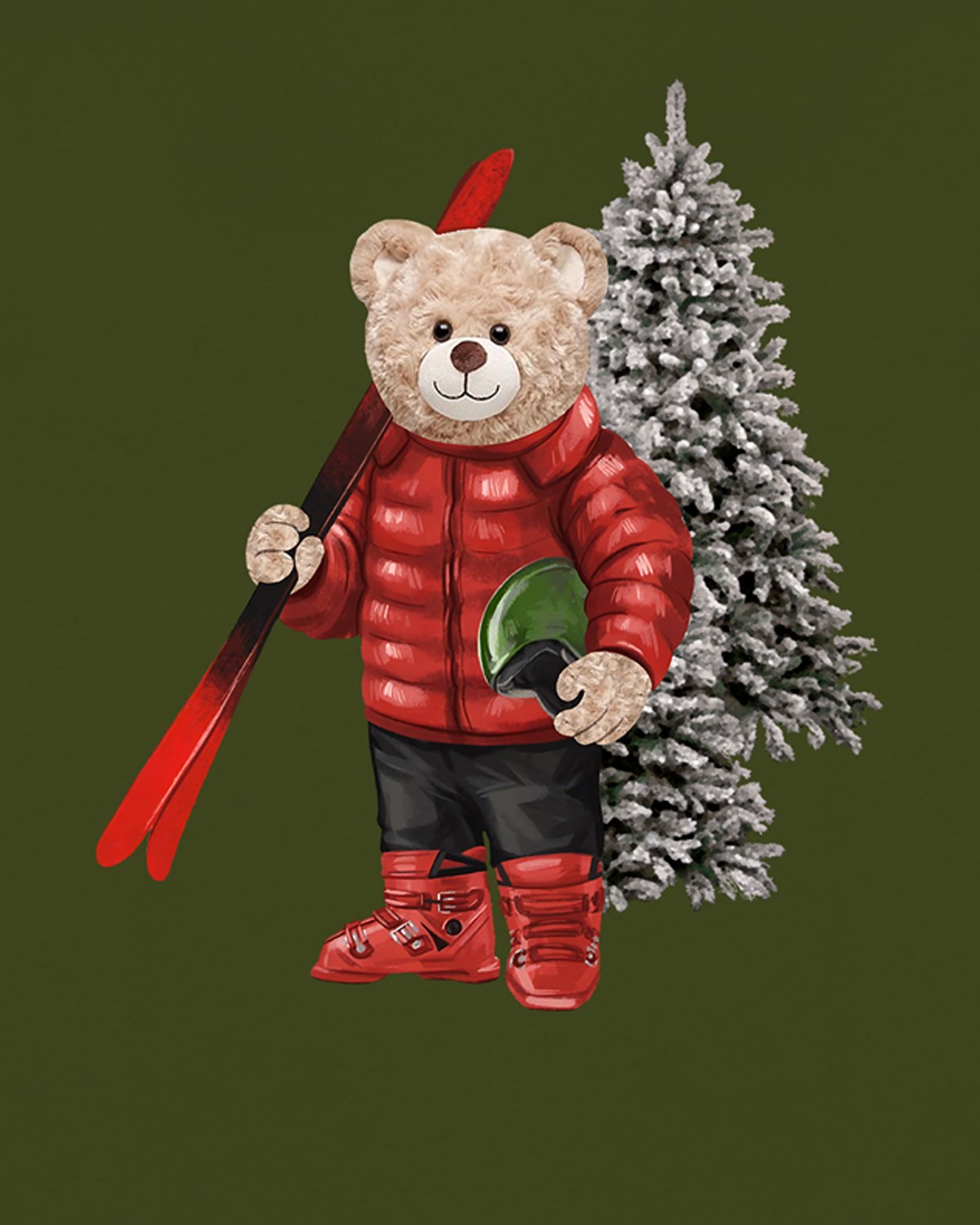 PRINTED TEDDY BEAR hoodie