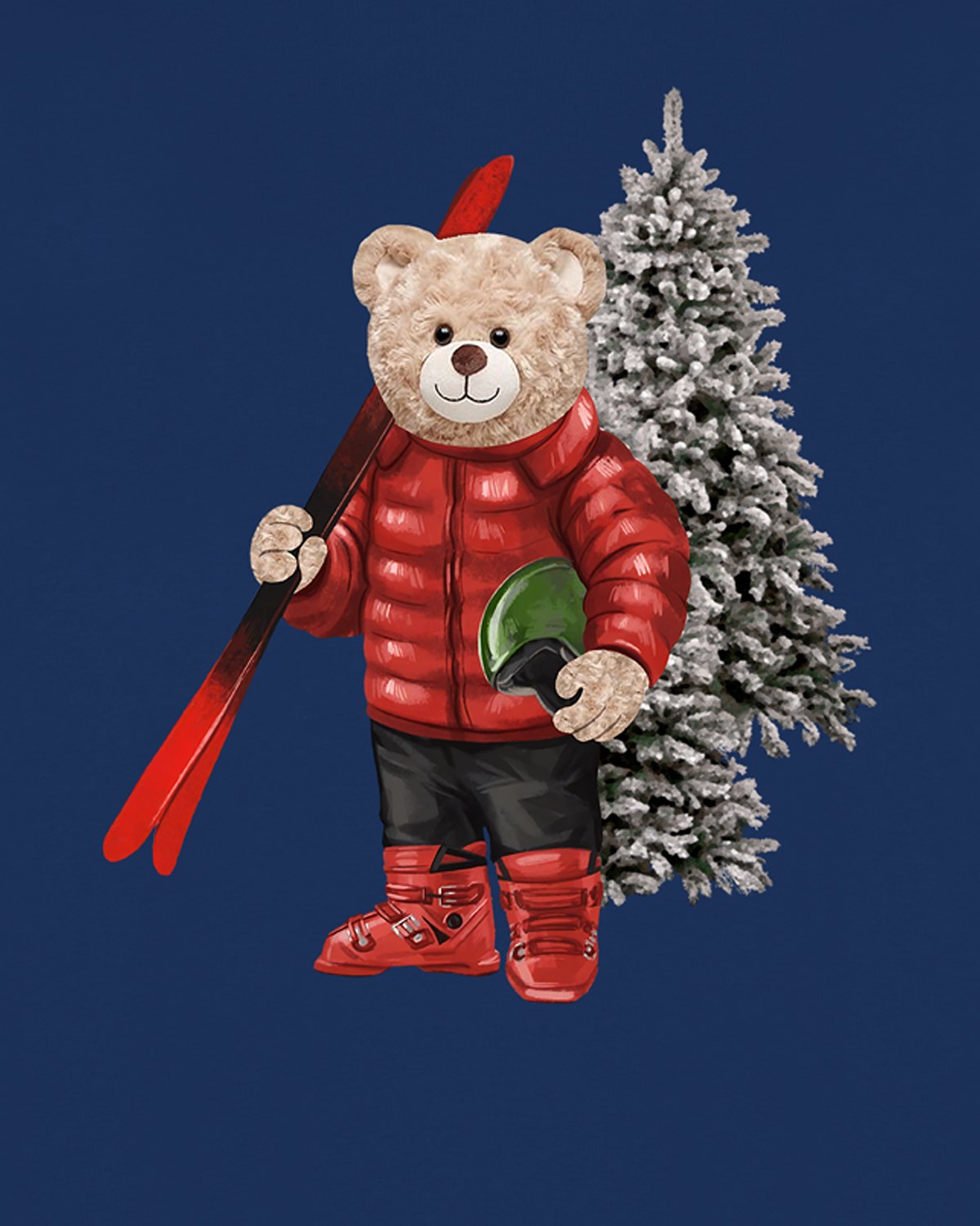 PRINTED TEDDY BEAR hoodie