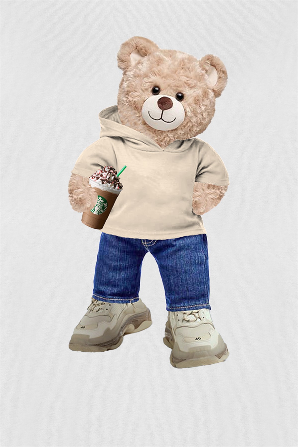 PRINTED TEDDY BEAR  hoodie