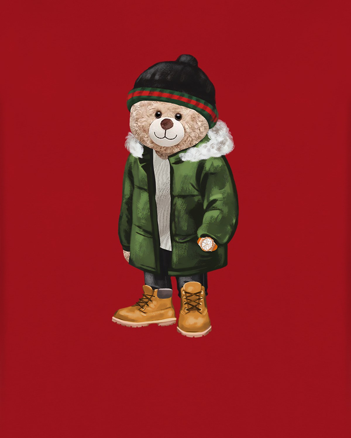 PRINTED TEDDY BEAR sweatshirt