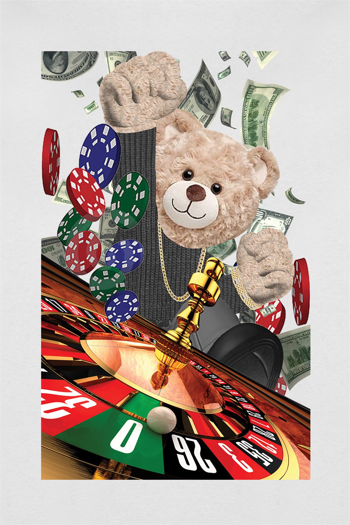 PRINTED TEDDY BEAR tshirt