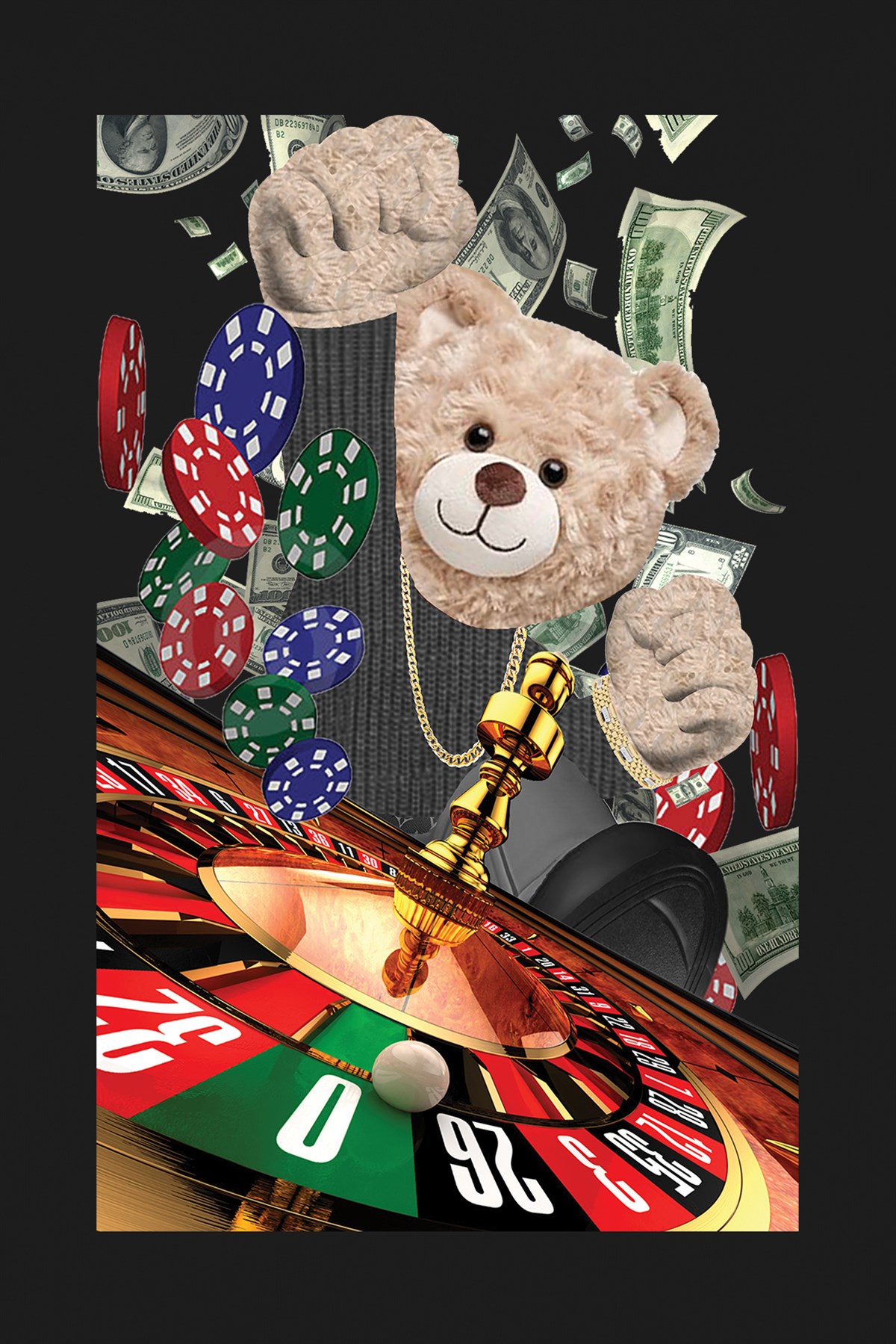 PRINTED TEDDY BEAR tshirt