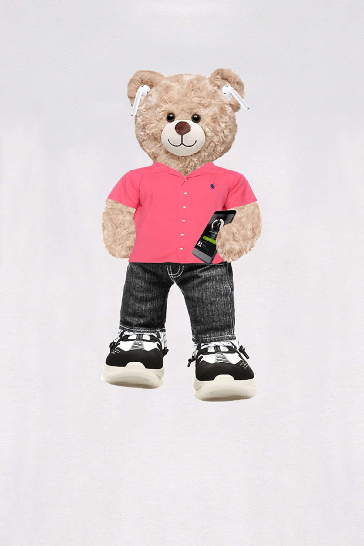Teddy Printed Unisex Tshirt (Beyaz)