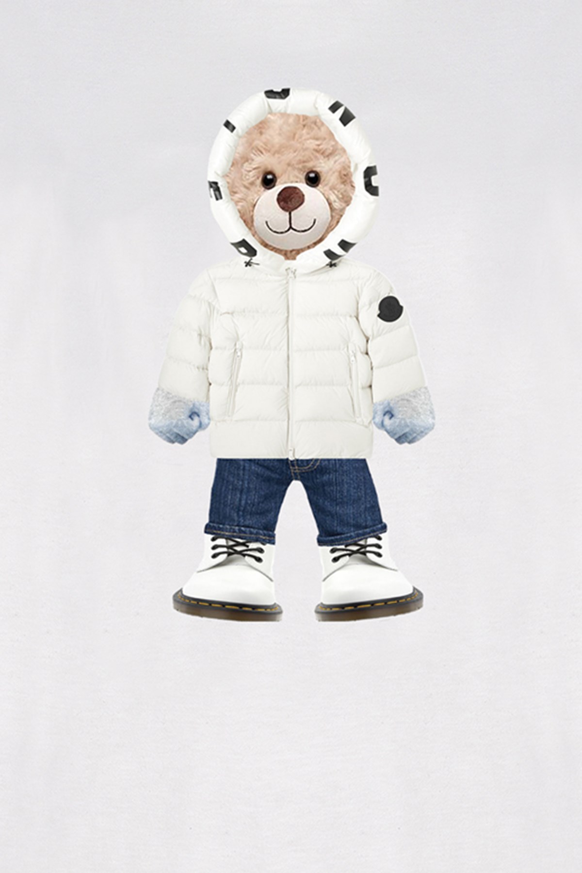 Teddy Printed Unisex Tshirt (Beyaz)