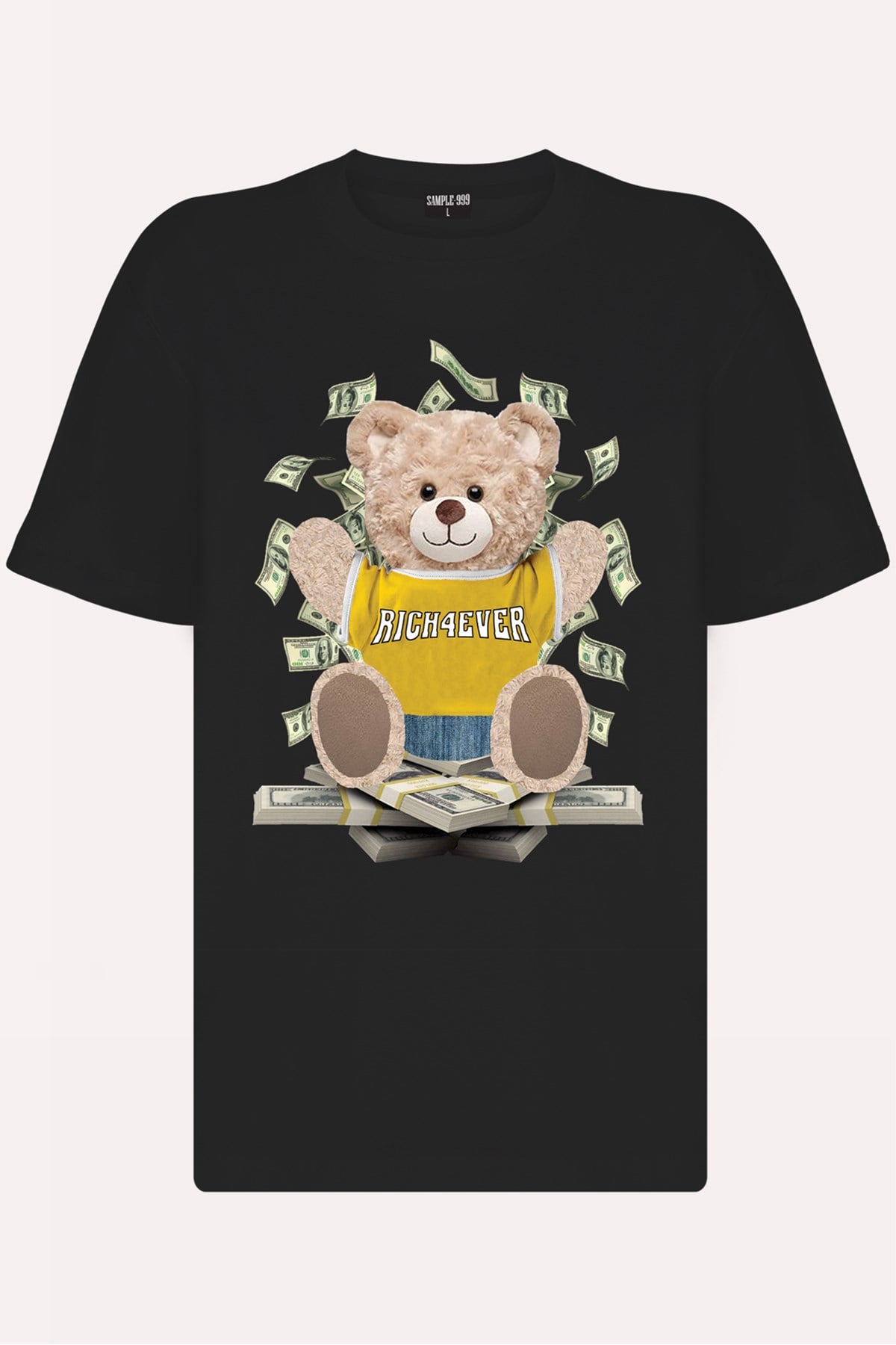 Teddy Printed Unisex Tshirt (Siyah)