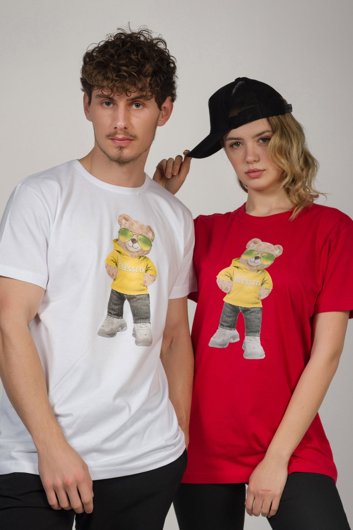 Teddy Printed Unisex Tshirt (Siyah)