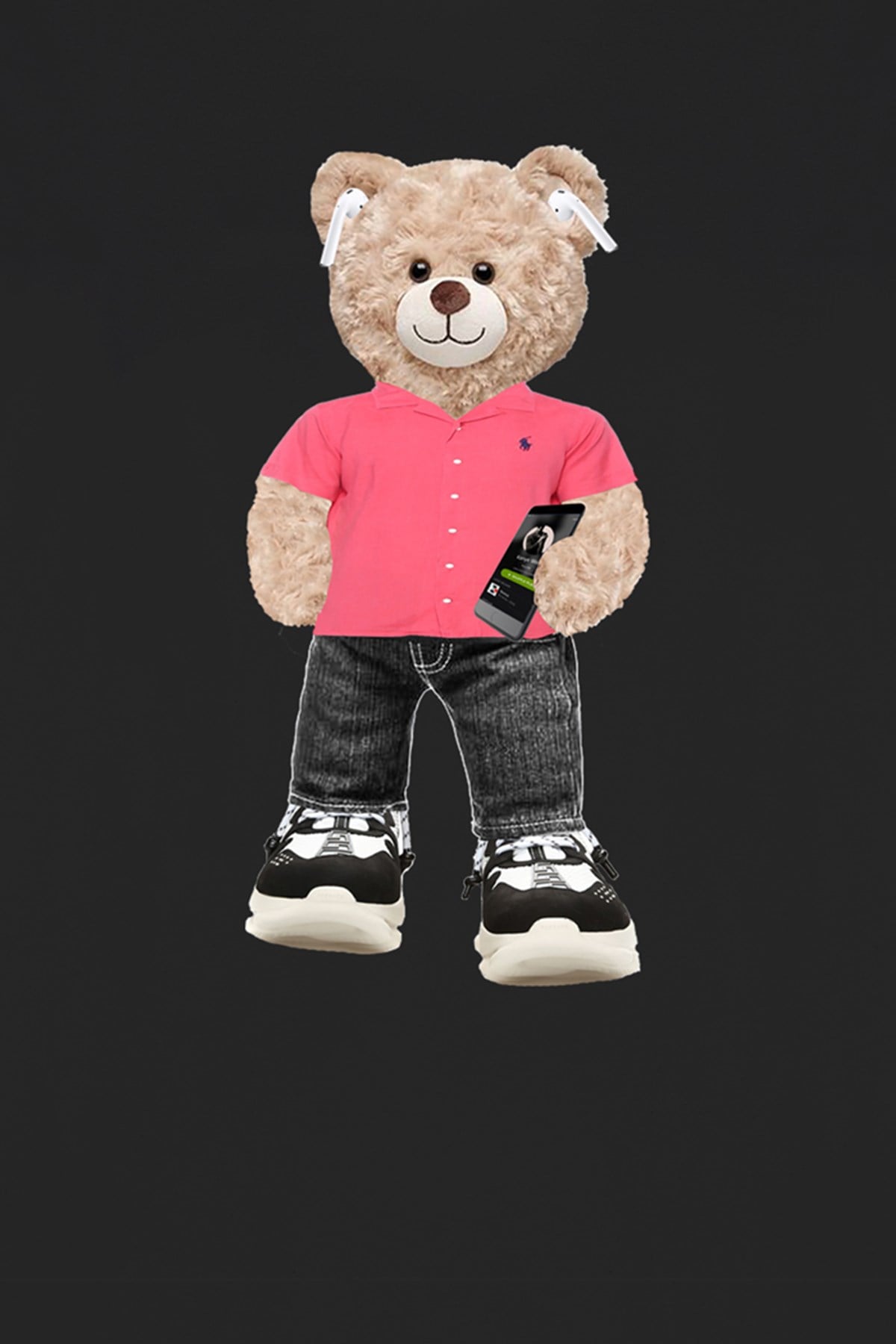Teddy Printed Unisex Tshirt (Siyah)