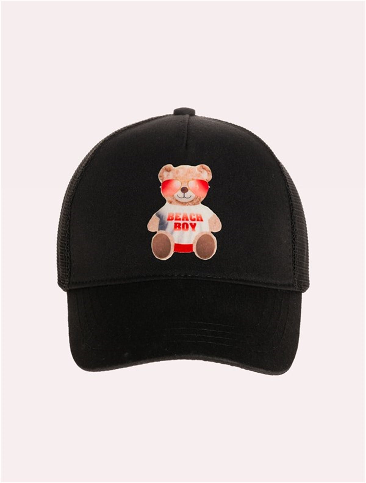Velvet Teddy Bear Patch Hat