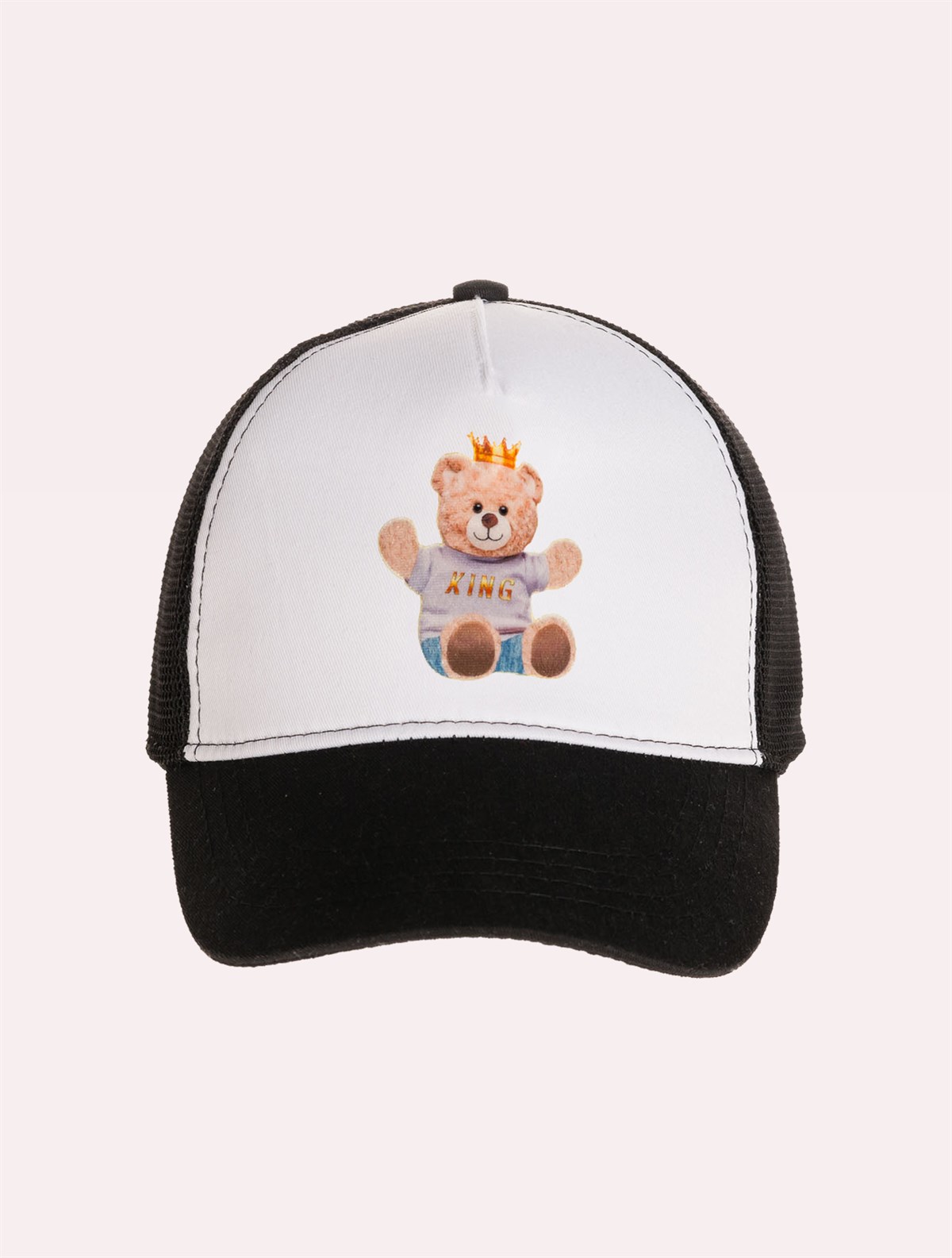 Velvet Teddy Bear Patch Hat