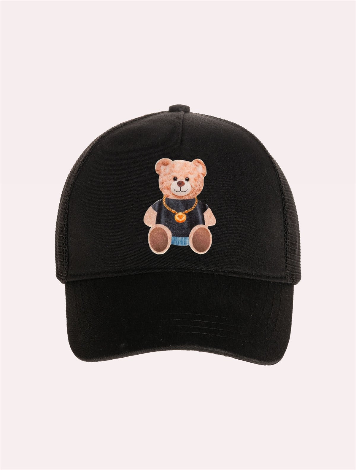 Velvet Teddy Bear Patch Hat