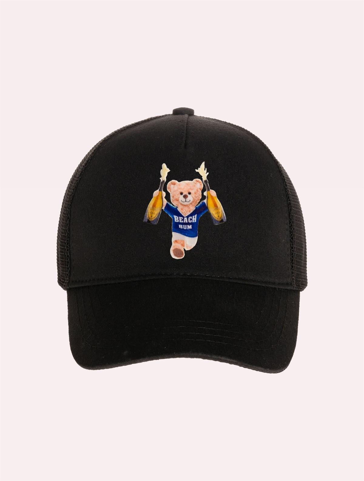 Velvet Teddy Bear Patch Hat