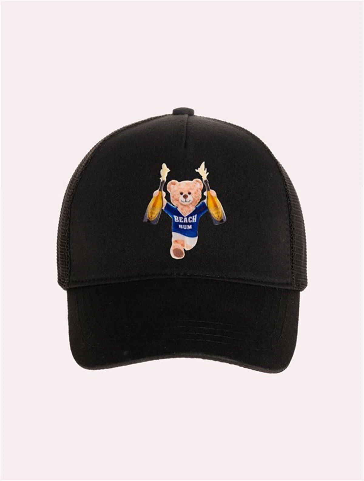 Velvet Teddy Bear Patch Hat