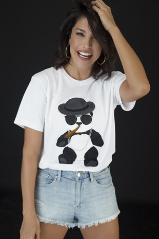 EMBROIDERED PANDA Tshirt