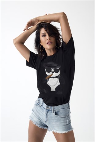 EMBROIDERED PANDA Tshirt