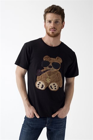 EMBROIDERED TEDDY BEAR Tshirt