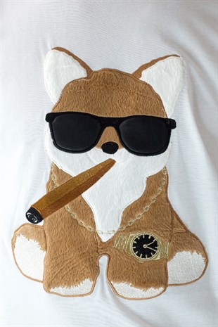 EMBROIDERED FOX Tshirt