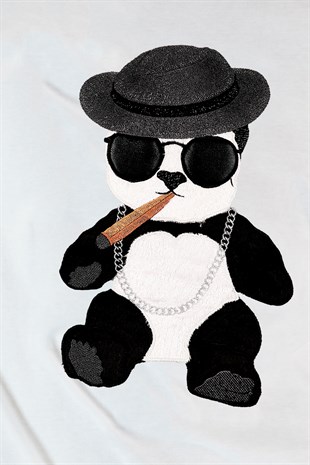 EMBROIDERED PANDA Tshirt