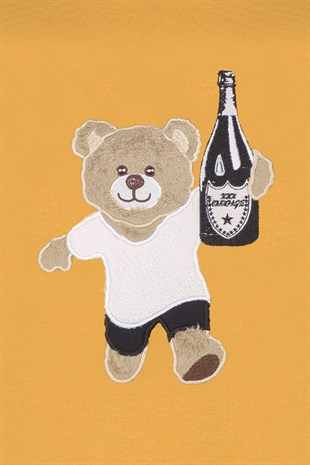 EMBROIDERED TEDDY BEAR sweatshirt