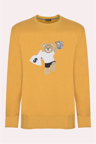 EMBROIDERED TEDDY BEAR sweatshirt