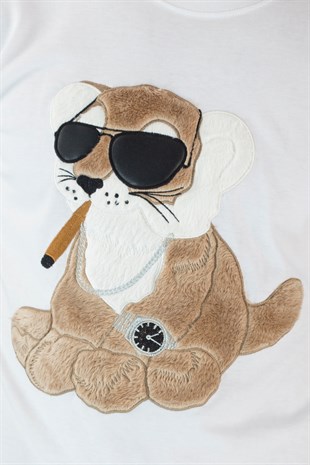 EMBROIDERED TİGER Tshirt