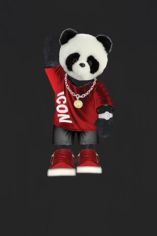 Panda Printed Unisex Tshirt (Siyah)