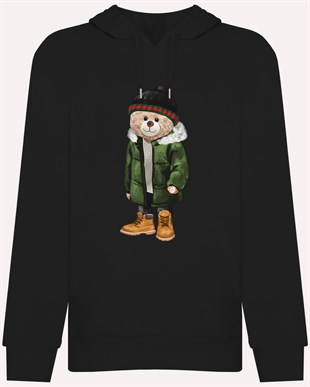 PRINTED TEDDY BEAR hoodie