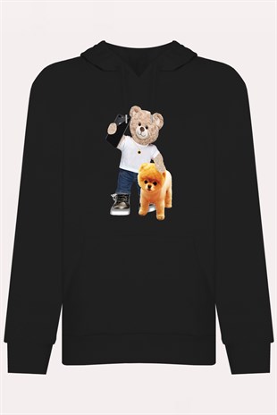 PRINTED TEDDY BEAR hoodie