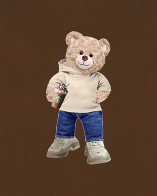 PRINTED TEDDY BEAR hoodie