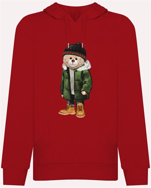 PRINTED TEDDY BEAR hoodie