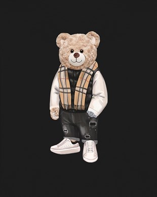 PRINTED TEDDY BEAR hoodie
