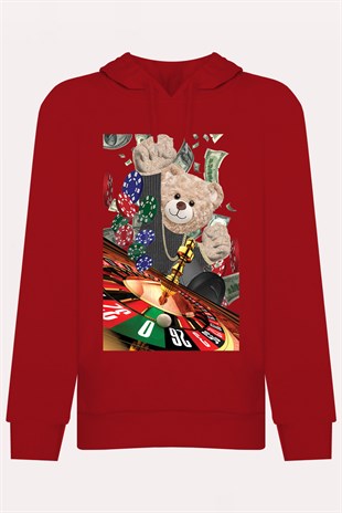 PRINTED TEDDY BEAR hoodie