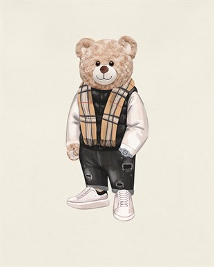 PRINTED TEDDY BEAR hoodie
