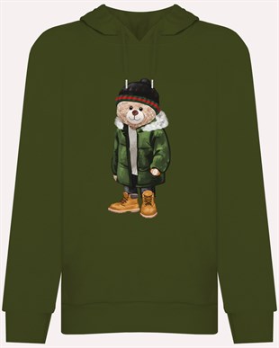 PRINTED TEDDY BEAR hoodie