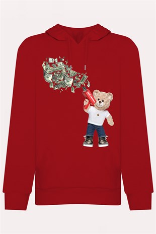 PRINTED TEDDY BEAR hoodie