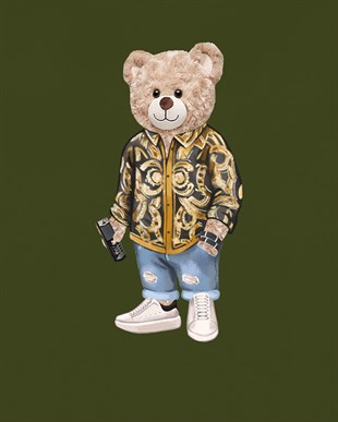 PRINTED TEDDY BEAR hoodie
