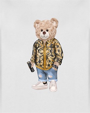 PRINTED TEDDY BEAR hoodie