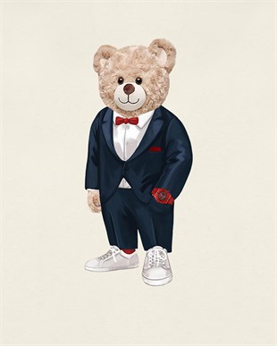 PRINTED TEDDY BEAR hoodie